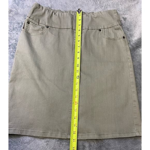 chadwicks Of Boston Khaki Green Comfort Waist Women's Skirt Size 8 - Picture 6 of 7
